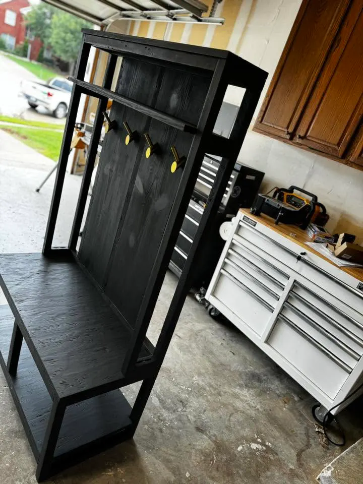 Work in progress from the custom retail display documented by Chavanelle Built Co.