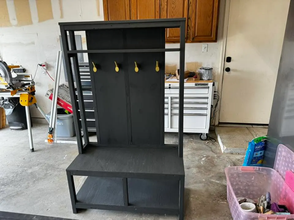 Work in progress from the custom retail display documented by Chavanelle Built Co.